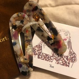 Tort Hairware Cora Clip in Multi Marble